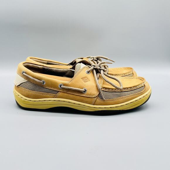 Sperry Other - Sperry Shoes Mens 10 Brown Leather Top Sider Boat Mesh 2 Eye Deck Casual Classic